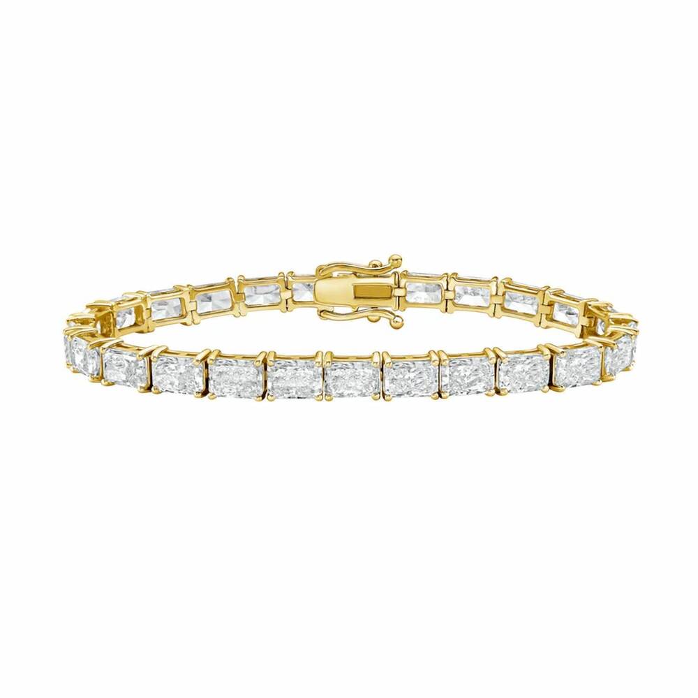NEW DIANA M JEWELS women's radiant lab-grown diamond bracelet (15.00 ct) - grand